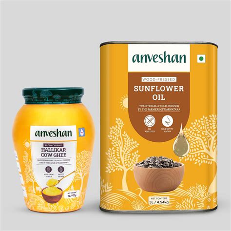 Buy Hallikar Cow Ghee & Sunflower Oil Online | Anveshan Farms
