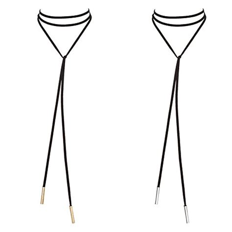 Buy Streamline Black Velvet Wrap Choker Tattoo Long Rope Necklaces Punk ...