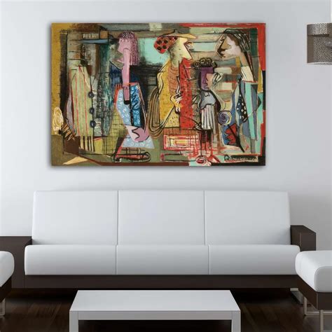 Inephos Framed Canvas Painting - Modern Contemporary Society Art Wall ...