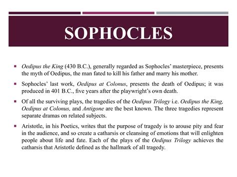 Oedipus Rex by Sophocles | PPTX