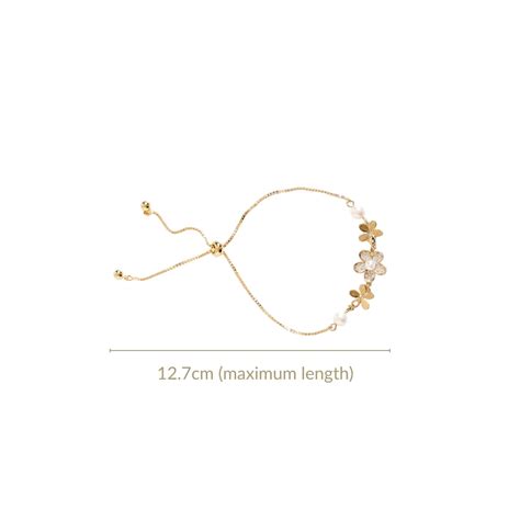 Jewellery Online - Premium Floral Grace Gold Chain Bracelet | Nestasia