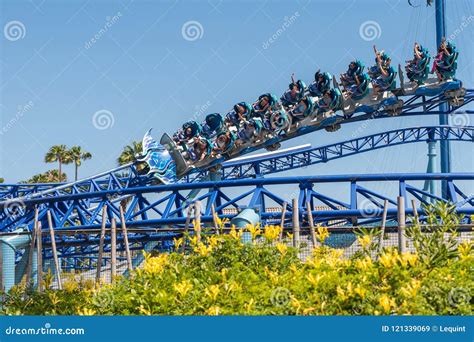 Manta Ray Roller Coaster Ride at Seaworld San Diego Southern California ...