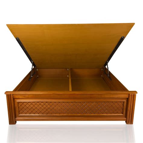 AKS MAGIC SQUARE Hydraulic Storage Cot|78X60|Natural||Cot/Bed Set