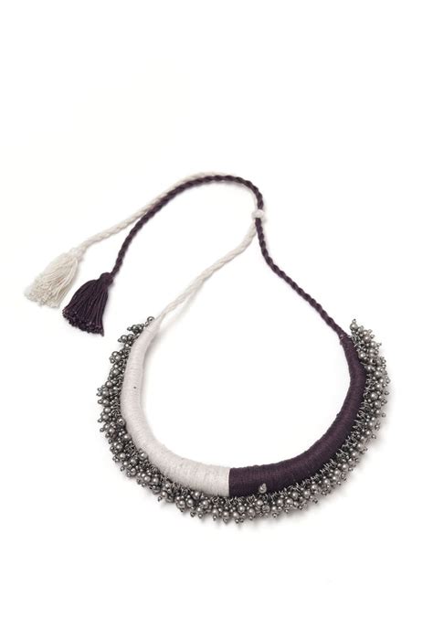 Kasima Duo Black and White Tribal Ghungroo Necklace – SAAGAH