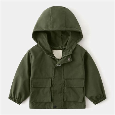 BAODANN Toddler Boy Girl Outdoor Jacket Hooded Windbreaker Jacket Warm ...