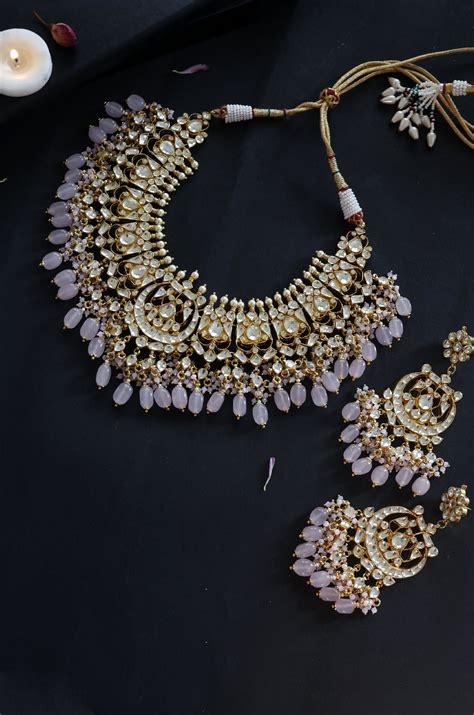 Jivaya Pink Kundan Necklace Set – Paisley Pop Shop
