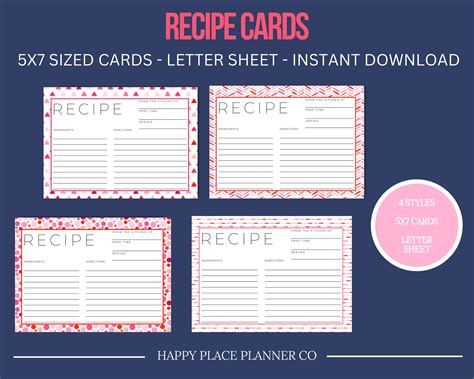 Image result for Printing Recipe Cards On Computer