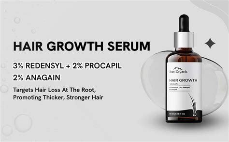 Buy Aravi Organic Hair Growth Serum With 3% Redensyl, 2% Anagain, 2% ...