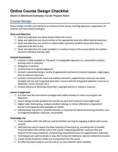 Image result for Course Review Checklist