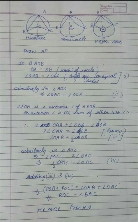 prove that the angle subtended at centre by an arc is twice the angle ...
