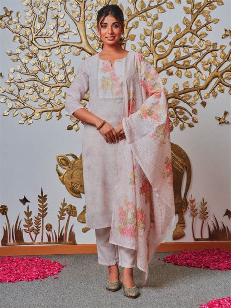 Buy Chanderi Solid Straight Grey Kurta TP4479T | Aramya