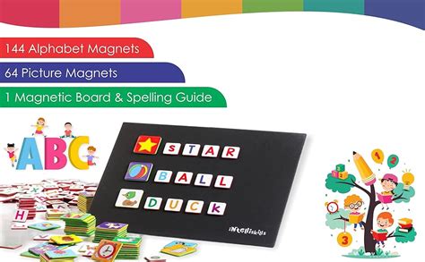 Intelliskills Premium Magnetic Spell&Learn Board for Kids-62 Pictures ...