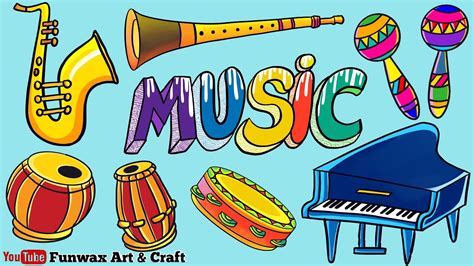 How to Draw Musical Instruments 的图像结果