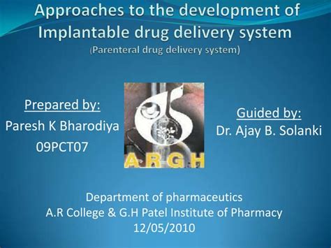 Image result for Drug Delivery System SlideShare