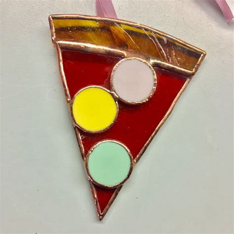 Stained Glass PIZZA Ornaments by Glass Action - Etsy India