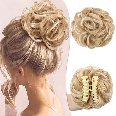 Messy Bun Hair Piece Claw Clip in Buns Ponytail Hair Extension Clip in ...
