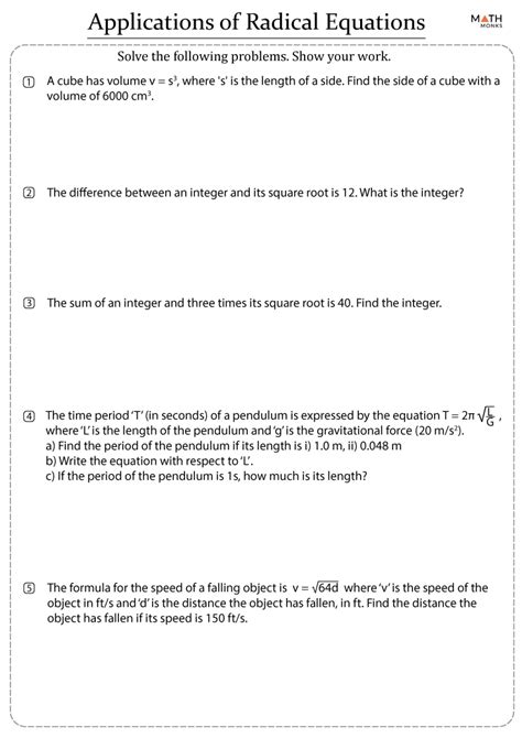 Image result for Solving Radical Equations Worksheet