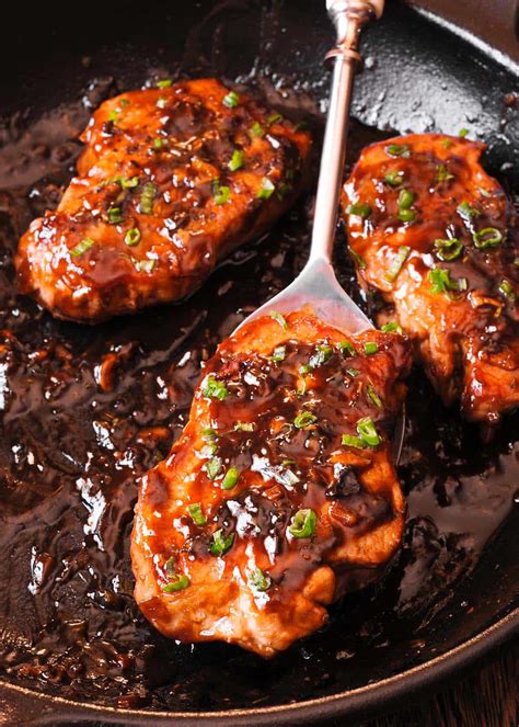 Honey Balsamic Glazed Pork Chops Recipe | Deporecipe.co