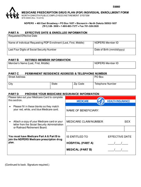 Fillable Online MEDICARE PRESCRIPTION DRUG PLAN (PDP) INDIVIDUAL ...