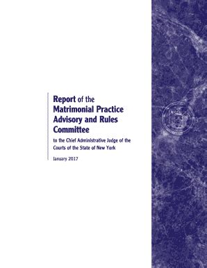 Fillable Online courts state ny Report of the Matrimonial Practice ...