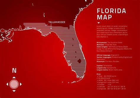 佛罗里达地图科技免费矢量 - NicePSD 优质设计素材下载站