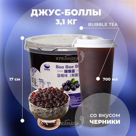 Джус боллы со вкусом черники для Bubble Tea (бабл ти) (3,1 кг) купить ...
