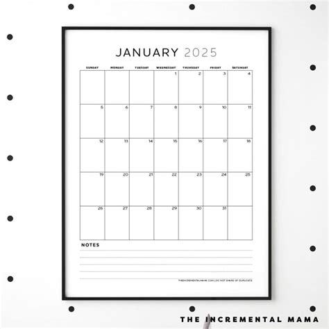 Free 2025 Floral Monthly Calendar PDFs Templates - The Incremental Mama