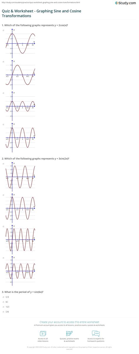 Graphing Sine And Cosine Worksheet | dev.onallcylinders.com