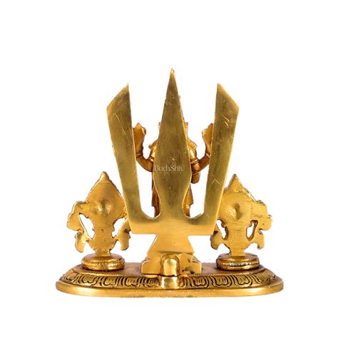 Buy Brass Tirupati balaji Shankh Chakra Namah Accent 5 inch - Budhshiv.com