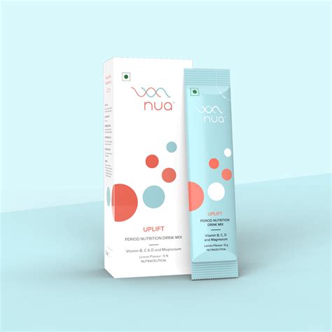 Nua : Uplift- Period Nutrition Drink Mix with Vitamins B,C,D - 5 Pieces