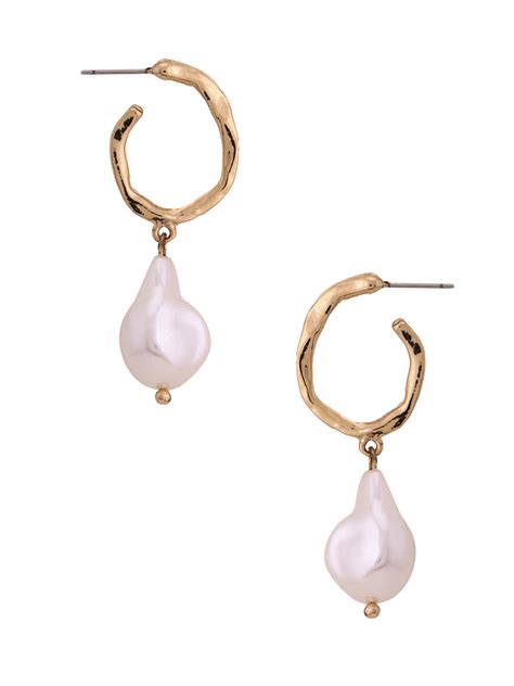 Priyaasi Pearl Gold Plated Drop Earrings