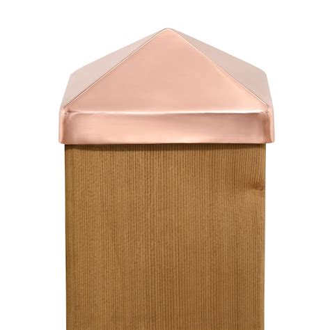 PERMAKAP 6-in x 6-in Pyramid Solid polished Copper Deck Post Cap in the ...