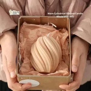 Silicone Wave Candle Mould – Cylindrical Shape PTS 345