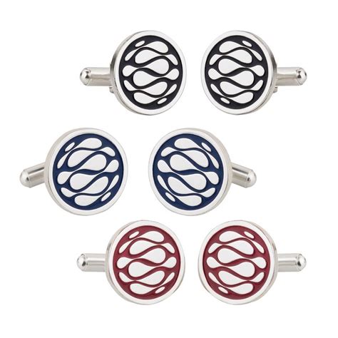Buy Desert Wave Blue Enamel Silver Plated Cufflinks | Cufflinks For Men ...