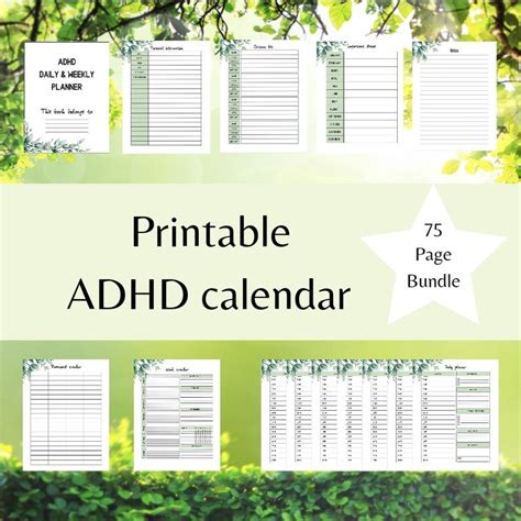 ADHD Calendar 的图像结果