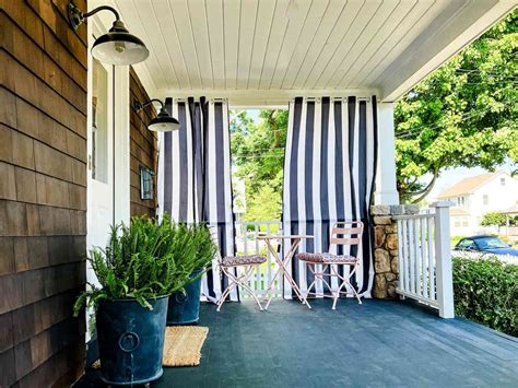 Front Porch Curtains Drop Cloth Porch Curtains | Kelly Leigh Creates