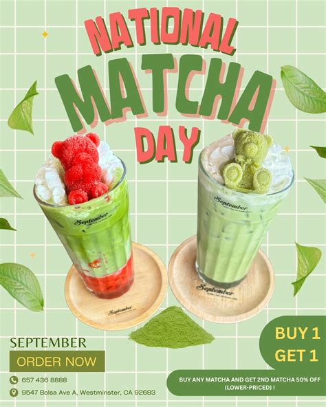 𝓢𝓮𝓹𝓽𝓮𝓶𝓫𝓮𝓻 | 🍵 𝐂𝐞𝐥𝐞𝐛𝐫𝐚𝐭𝐞 𝐍𝐚𝐭𝐢𝐨𝐧𝐚𝐥 𝐌𝐚𝐭𝐜𝐡𝐚 𝐃𝐚𝐲 𝐰𝐢𝐭𝐡 𝐒𝐞𝐩𝐭𝐞𝐦𝐛𝐞𝐫 𝐂𝐨𝐟𝐟𝐞𝐞 & 𝐓𝐞𝐚 ...