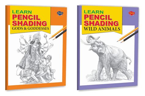 Buy Set of 2 Books, Learn Pencil Shading Wild Animals and Learn Pencil ...