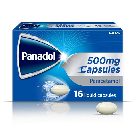 Panadol Paracetamol 500mg Liquid Capsules, Fast Pain Relief, 16s | One Stop