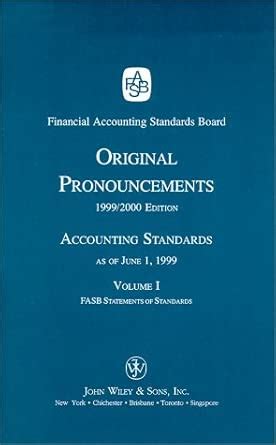 Buy 1999 Original Pronouncements: FASB Statements: v.1 Book Online at ...