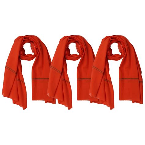 DOKCHAN Cotton Skin Friendly Summer Shrink Proof Bath Orange Towel Pure ...