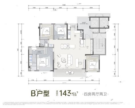 【恒基·都会明珠_赤峰恒基·都会明珠楼盘】零居室户型图|3室2厅1卫建面 111m²房型图-赤峰贝壳新房