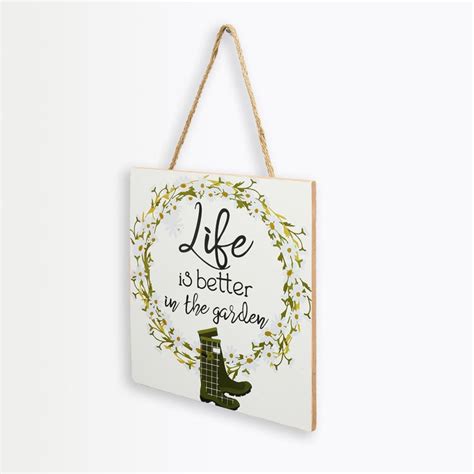 Buy Garnet Interiors Wooden Inspirational Quote Hanging Wall Accent ...