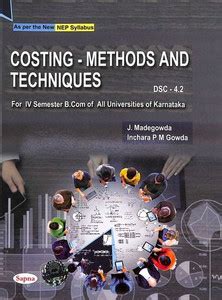 Costing Methods & Techniques for 4 Sem Bcom : Nep: Buy Costing Methods ...