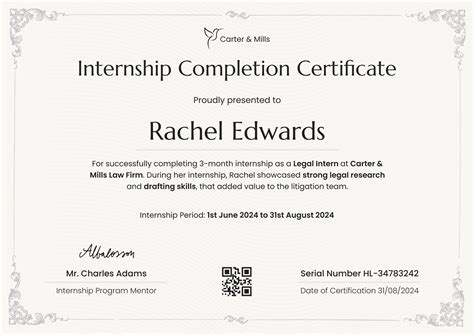 Internship Certificate Templates - Free to Customize & Download