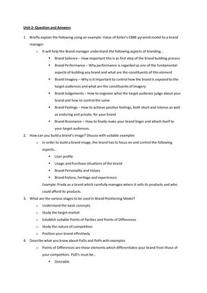 BM Unit 1 QA - Question answer samples of unit 1 for practice for 3rd ...