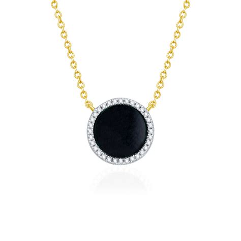 Onyx Diamond Necklace – Mivraa
