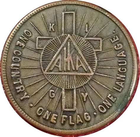 VINTAGE KU KLUX KLAN KKK TOKEN ~ ONE COUNTRY, ONE FLAG, ONE LANGUAGE ...
