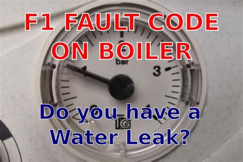 Image result for F1 Error Code Boiler