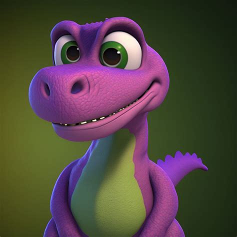 Purple Cartoon Characters